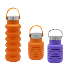 Benutzerdefinierte faltbare Silikon -Outdoor -Sportwasserflasche